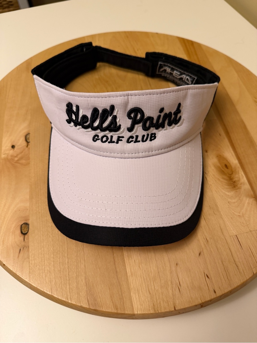 Hell's Point Golf Club White & Black Visor